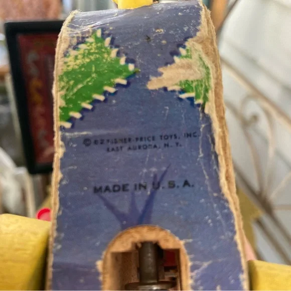 Vintage 1962 Pudgy Pig Fisher Price Pull Toy - Picture 2 of 10